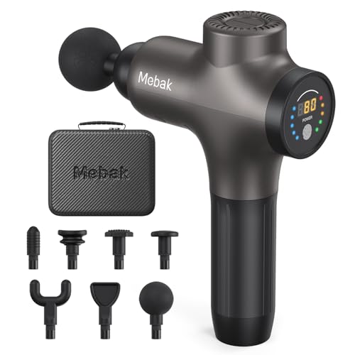 Mebak 3 筋膜リリースガン 「2025モデル」強力 12mm振幅 革新的な圧力センサー 振動レベル5段階 人気 7種類のアタッチメント ハイパワーモーター Type-C充電 プレゼント 新年ギフト最適 一年メーカー保証